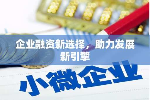 武威企业融资新选择，助力发展新引擎