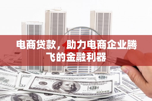 武威电商贷款，助力电商企业腾飞的金融利器