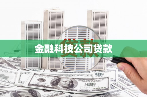 武威金融科技公司贷款