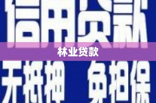 武威林业贷款