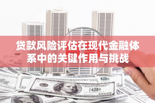 武威贷款风险评估在现代金融体系中的关键作用与挑战