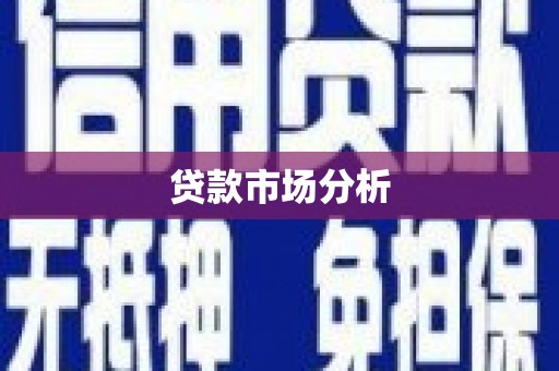 武威贷款市场分析
