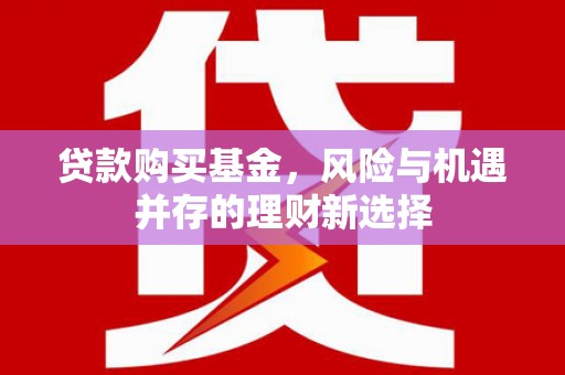 武威贷款购买基金，风险与机遇并存的理财新选择