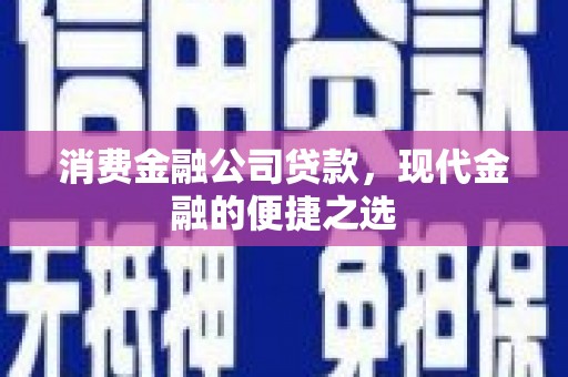 武威消费金融公司贷款，现代金融的便捷之选