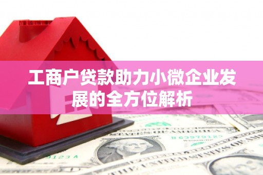 武威工商户贷款助力小微企业发展的全方位解析