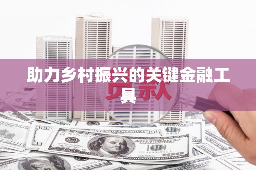 武威助力乡村振兴的关键金融工具