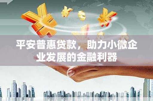 武威平安普惠贷款，助力小微企业发展的金融利器