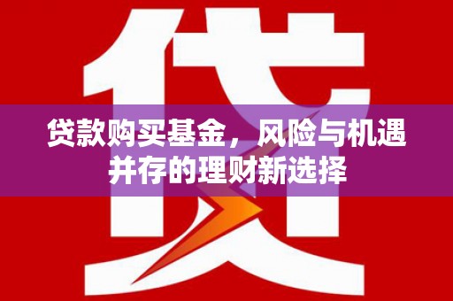 武威贷款购买基金，风险与机遇并存的理财新选择