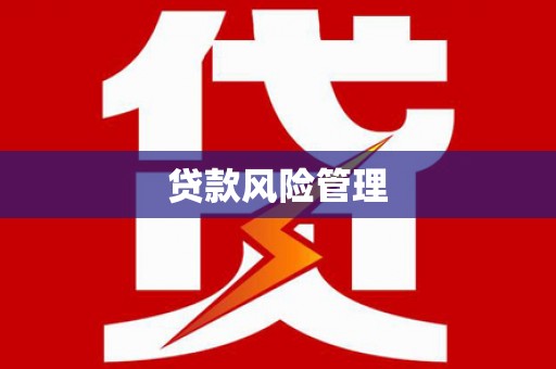 武威贷款风险管理