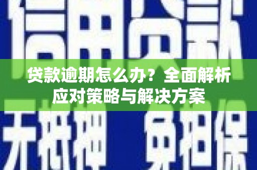 武威贷款逾期怎么办？全面解析应对策略与解决方案