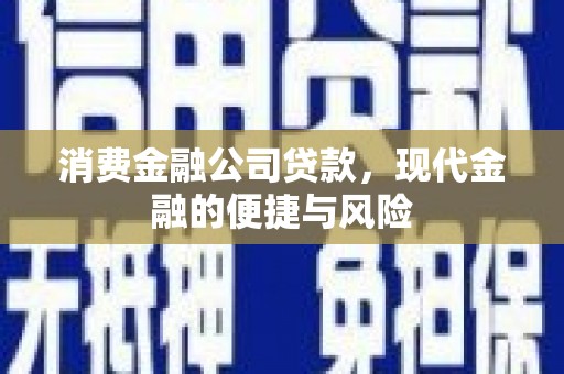 武威消费金融公司贷款，现代金融的便捷与风险