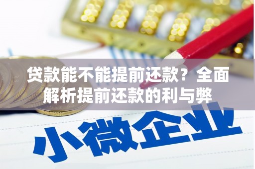 武威贷款能不能提前还款？全面解析提前还款的利与弊