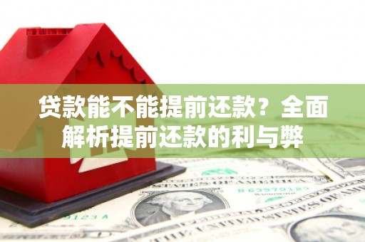 武威贷款能不能提前还款？全面解析提前还款的利与弊