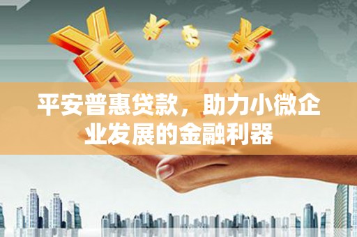 武威平安普惠贷款，助力小微企业发展的金融利器