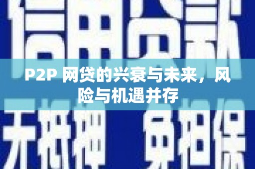 武威P2P 网贷的兴衰与未来，风险与机遇并存