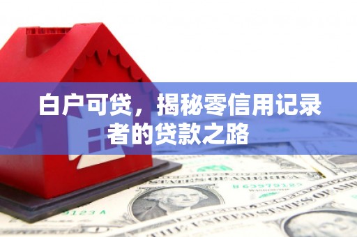 武威白户可贷，揭秘零信用记录者的贷款之路