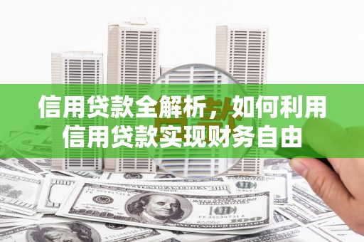 武威信用贷款全解析，如何利用信用贷款实现财务自由